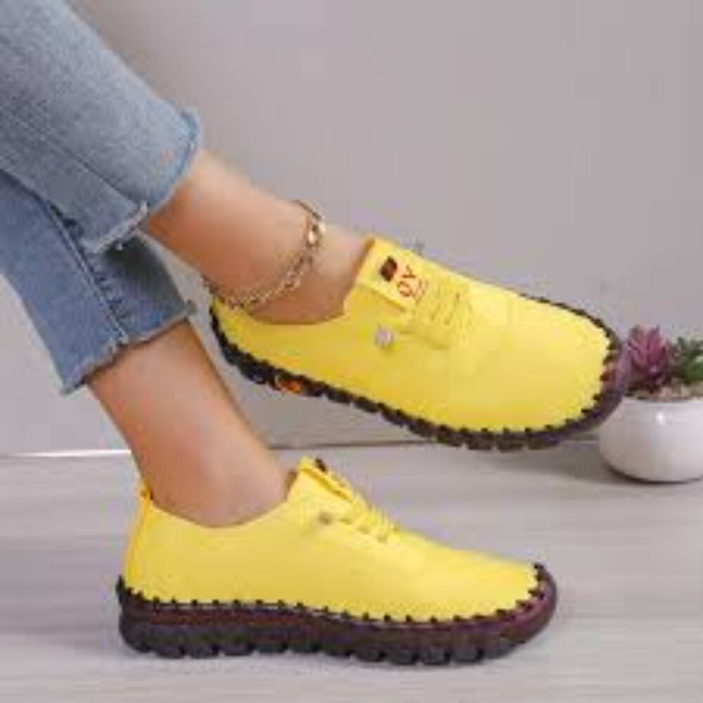 OY Handmade Soft Faux Leather Flats - Picture 2 of 10